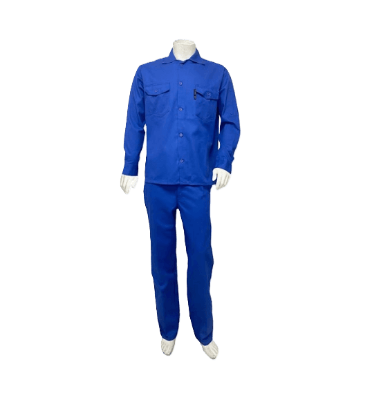 100% Cotton Work Suit Petrol Blue - Shirt & Pant Set