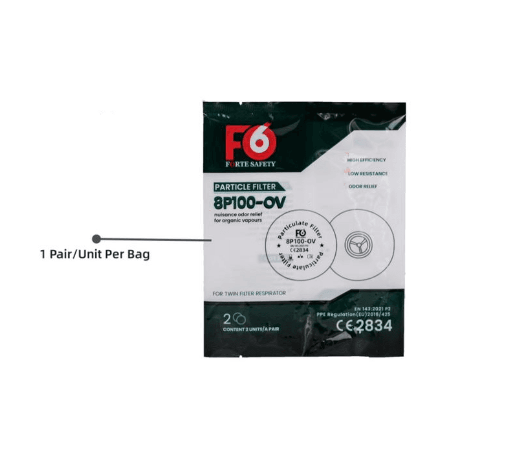 8P100-OV Particulate Filter Organic Vapor Relief