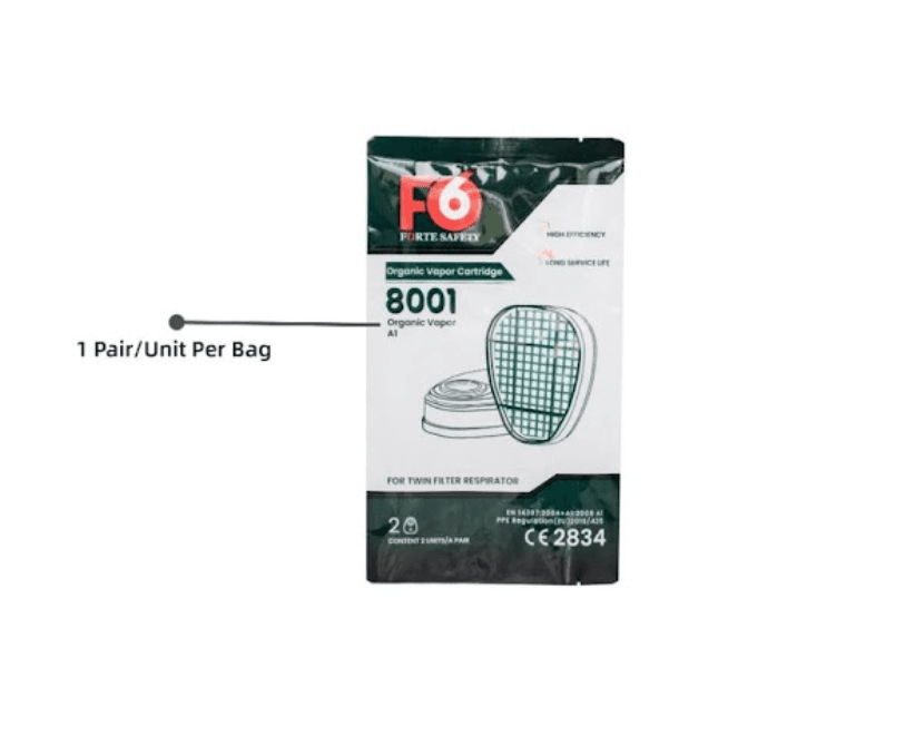 F6 8001 Organic Vapor Cartridge for Respirator