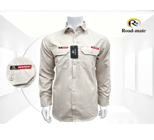 Flame Resistant Shirt FR Beige 55% Lenzing Cellulosic