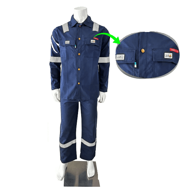 Flame Retardant Pant & Shirt Navy Blue Safety Workwear