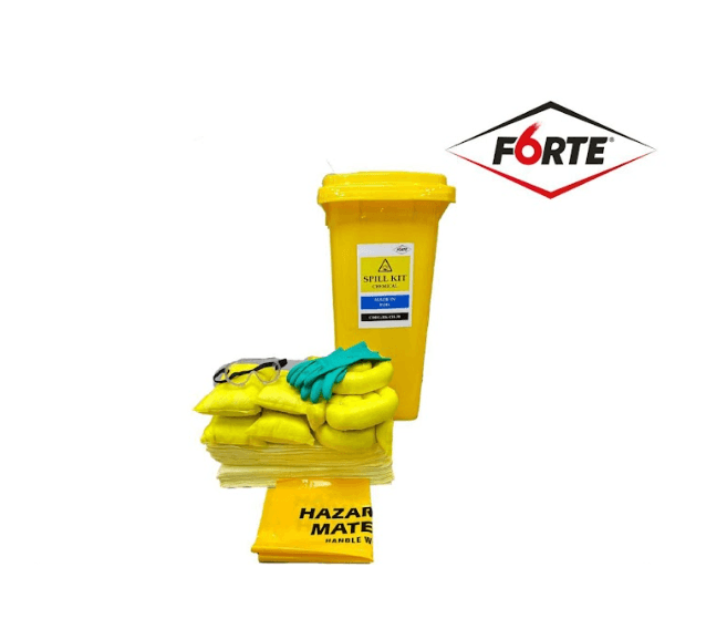 Forte Chemical Spill Kit 20 Gallon Wheeled Bin - Complete Emergency Response