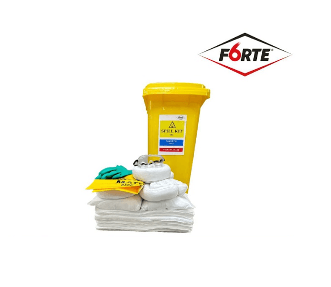 Forte Oil Spill Kit 30 Gallon Wheeled Bin - Industrial Spill Response