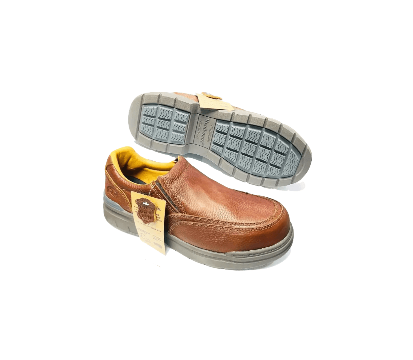 Low Ankle Protective Work Footwear Brown Leather