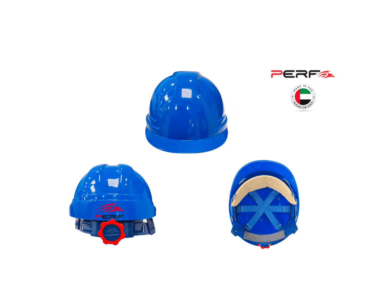 PERF Orbit-R Vented Ratchet Safety Helmet with Real-3D Adjustment - Blue