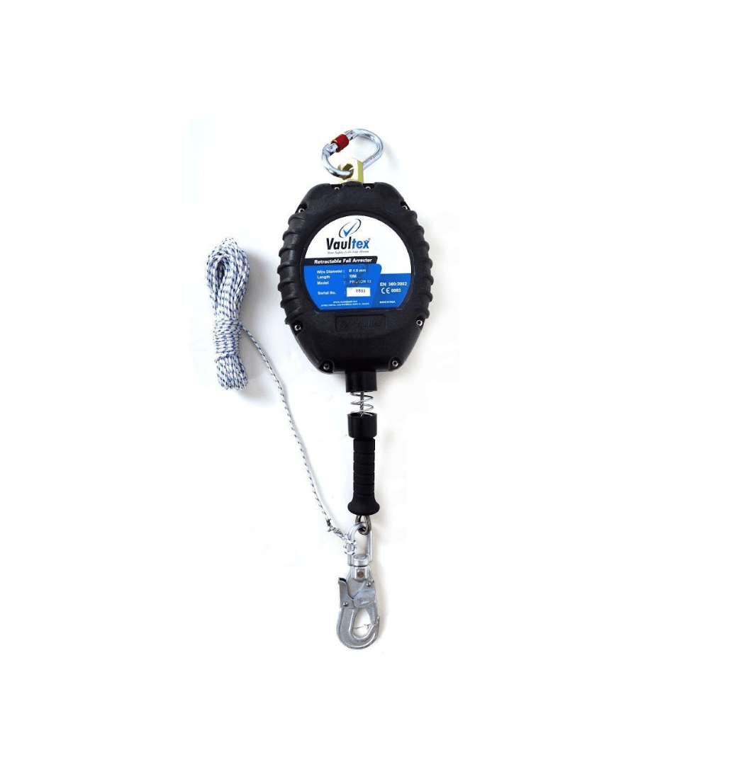 Retractable Fall Arrester 10M - Safety Rope with Karabiner