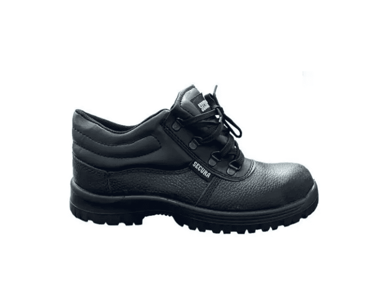 Secura High Ankle Safety Shoes Steel Toe Leather Work Boots for Men