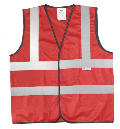 Volta Red High Visibility Safety Vest